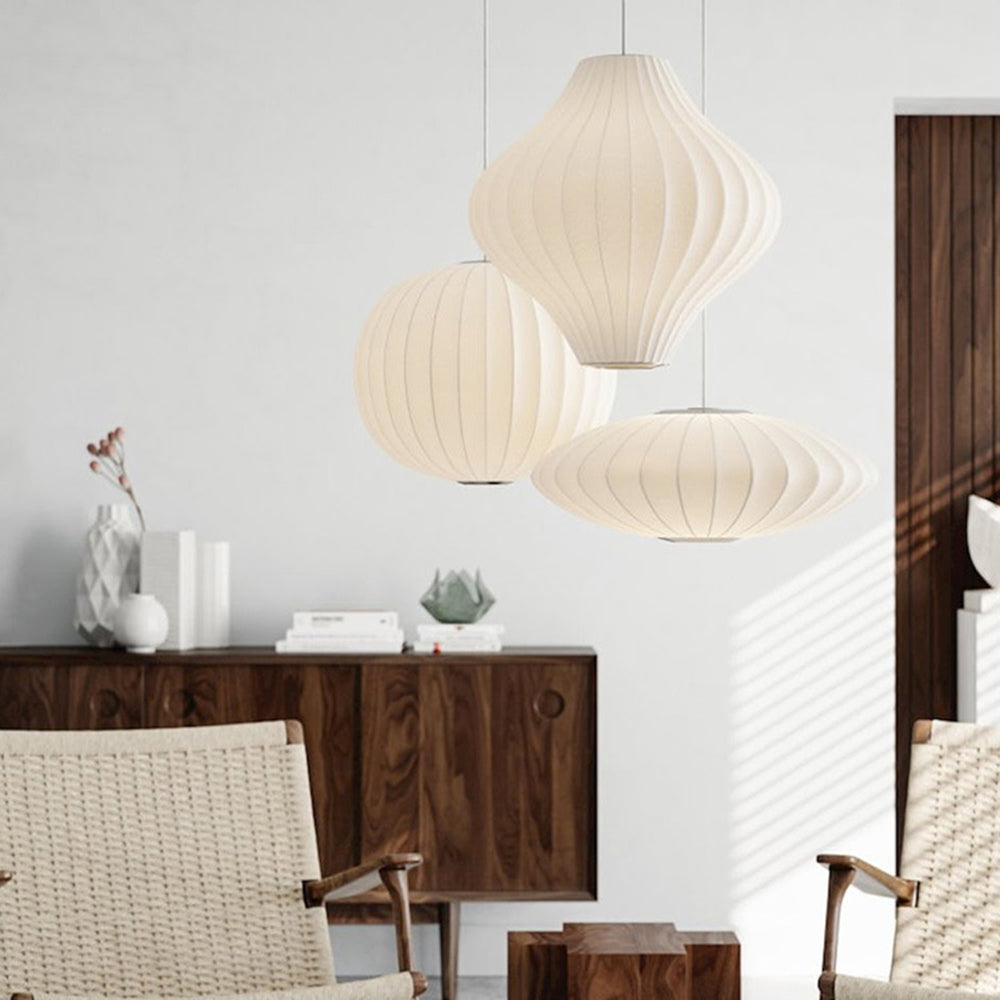 Renée Suspension Vintage, Métal/Tissu, Blanc, Bar