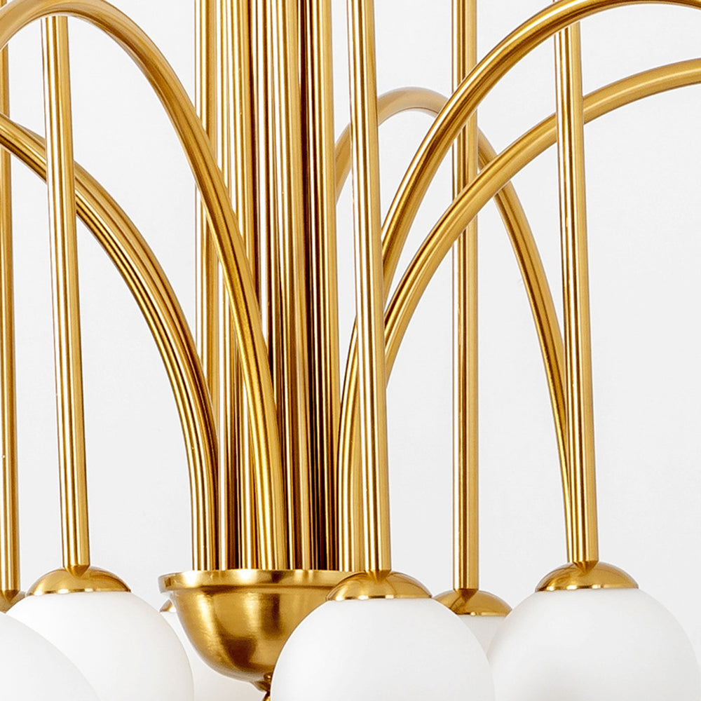 Avi Suspension Multi Simple, Métal/Verre, Noir/Rouge/Or, Chambre à Coucher/Salon