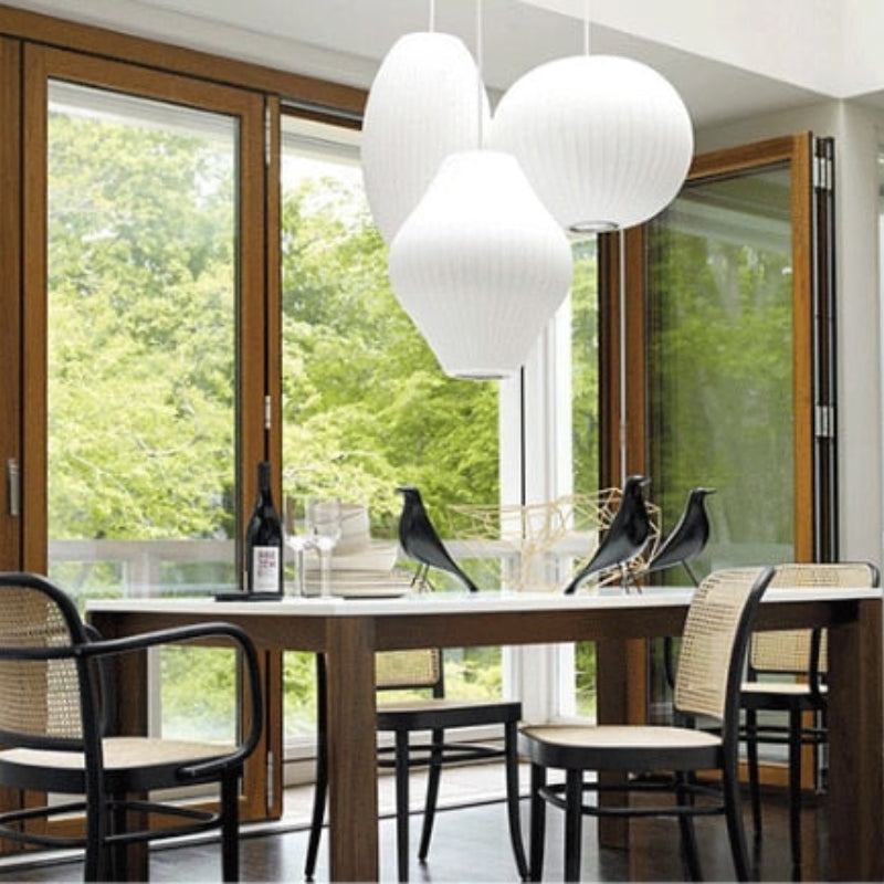 Renée Suspension Vintage, Métal/Tissu, Blanc, Bar