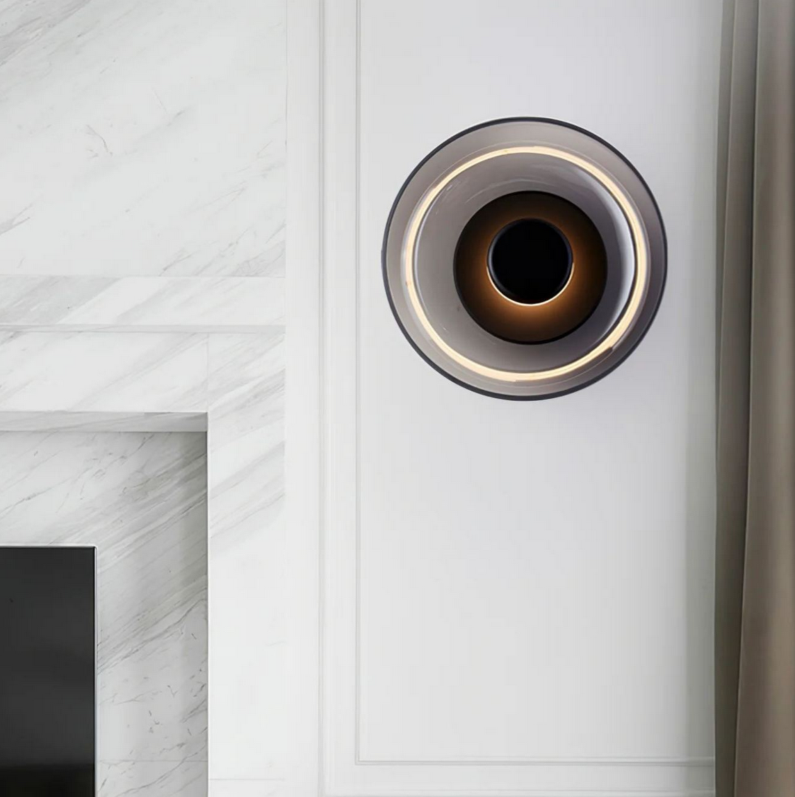 Hailie Moderne Rond Bol Verre Applique Murale Nuances Chambre à Coucher Couloir