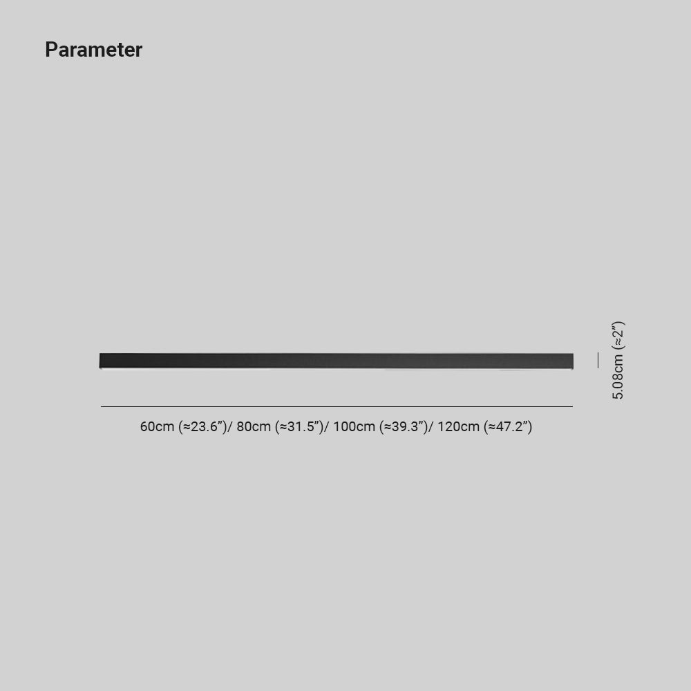 Edge Plafonnier Linéaire Moderne Métal Noir Salon