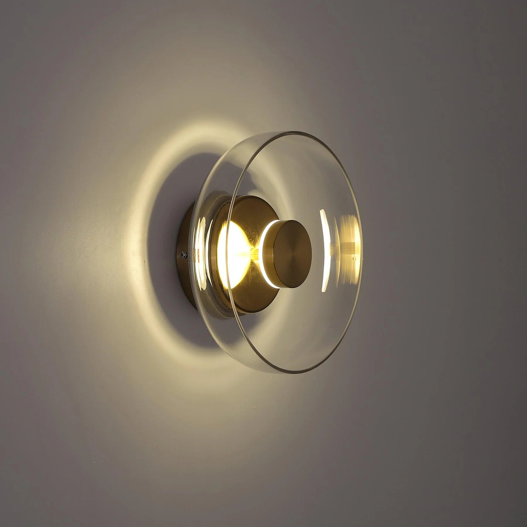 Hailie Moderne Rond Bol Verre Applique Murale Nuances Chambre à Coucher Couloir