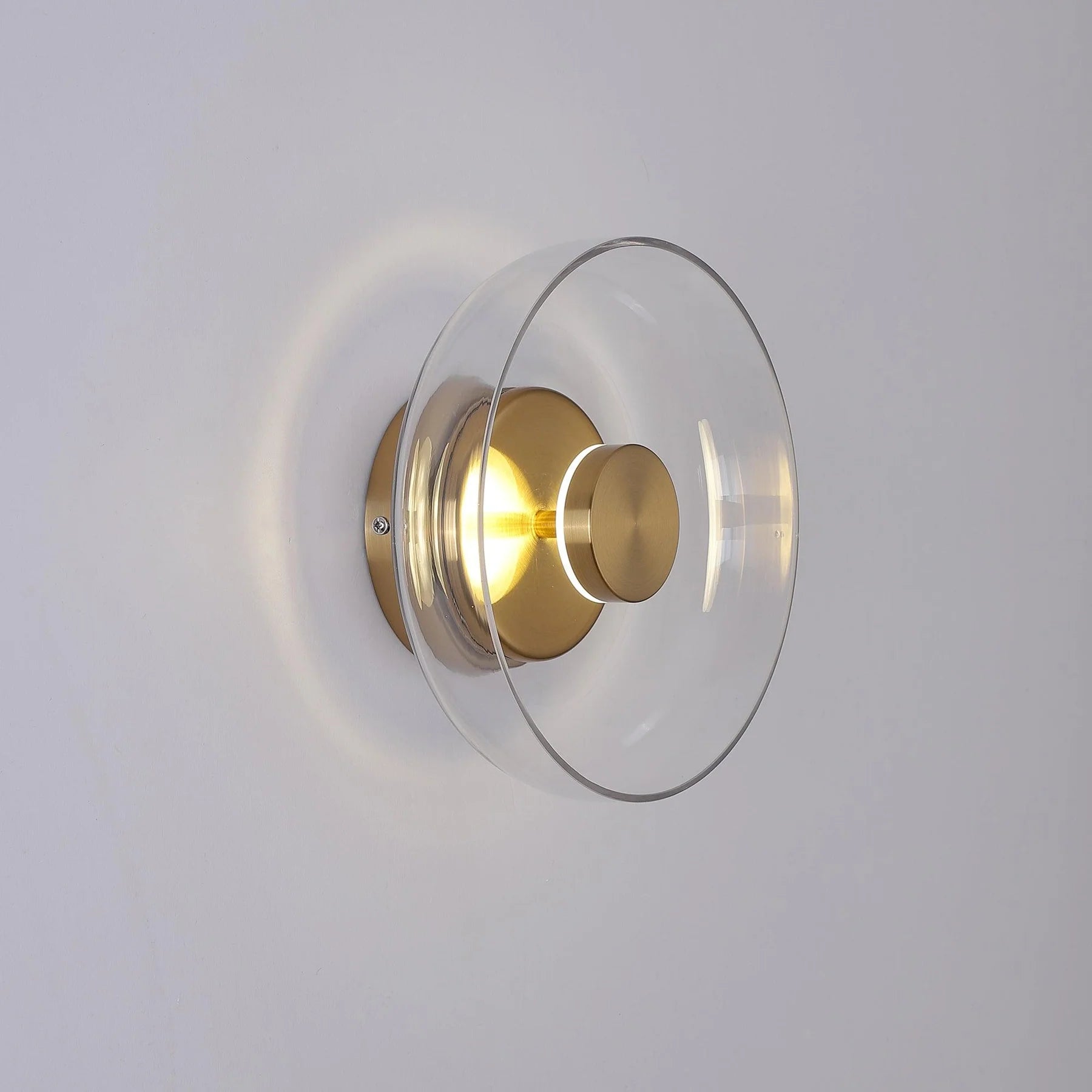 Hailie Moderne Rond Bol Verre Applique Murale Nuances Chambre à Coucher Couloir