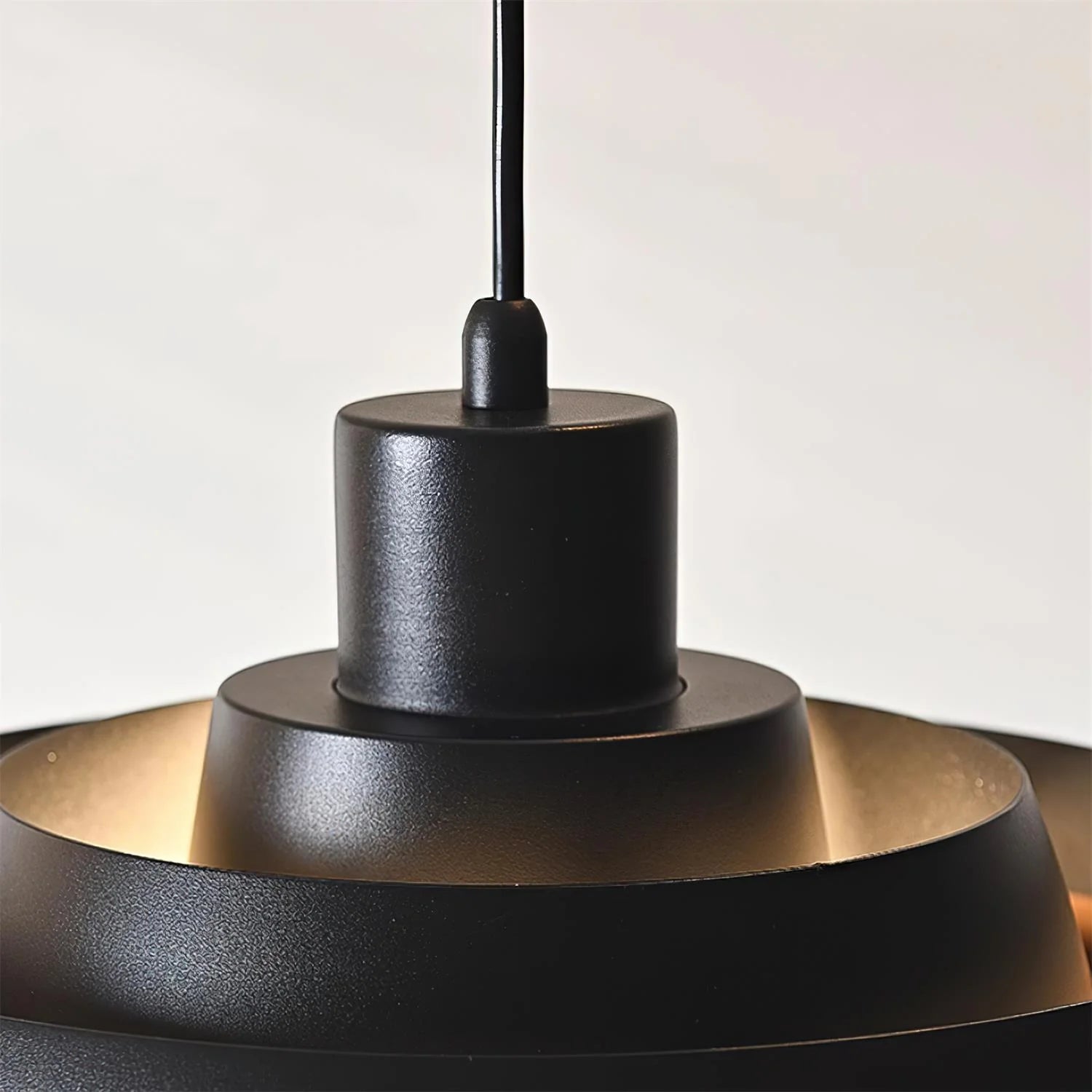 Muto Modern Pendant Light - Black Metal Detail