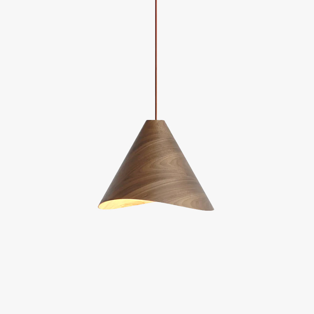 Muto Modern Conica Wood Pendant Light Dining Room Kitchen Island