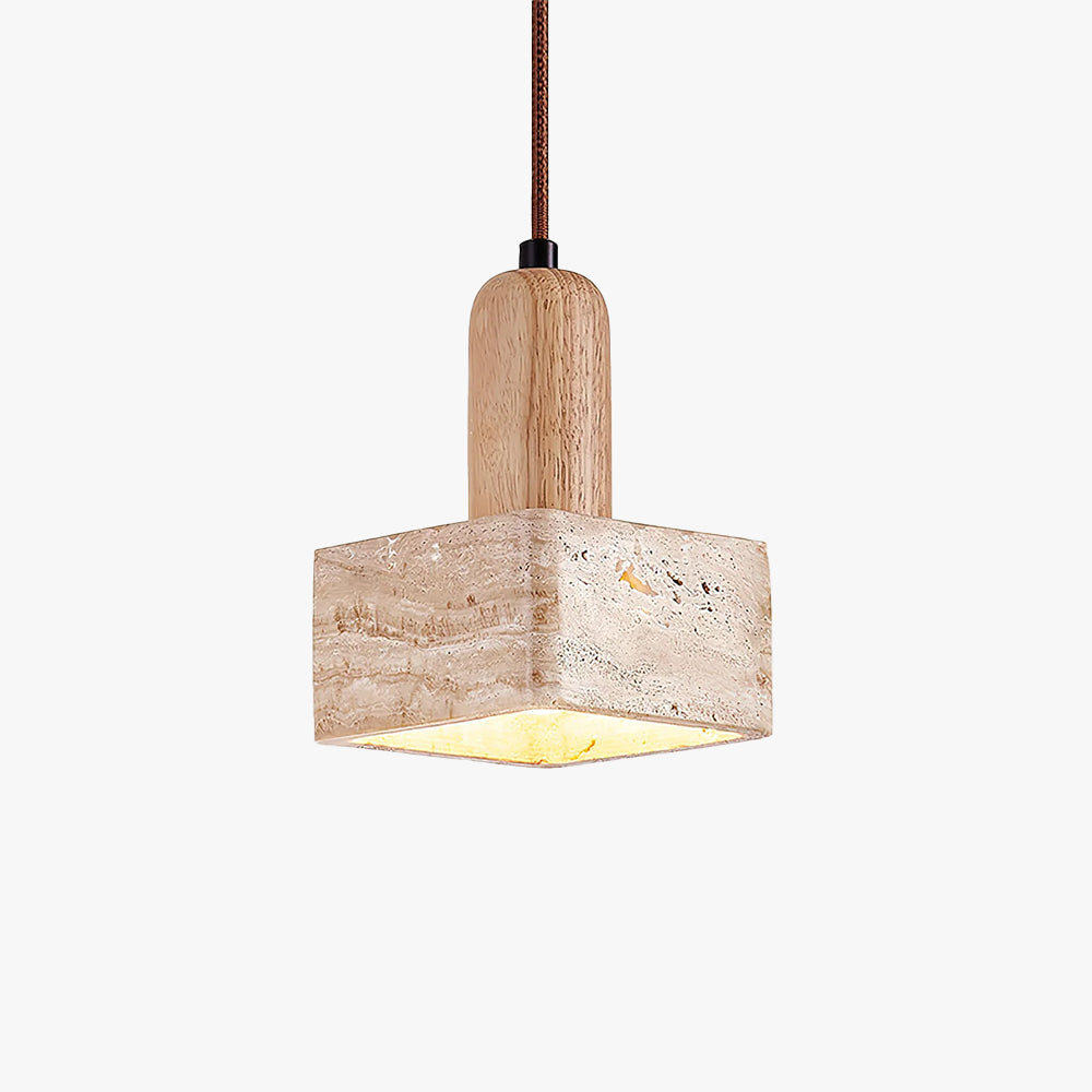 Byers Minimalism Marble Wood Pendant Lamp, bedroom lighting