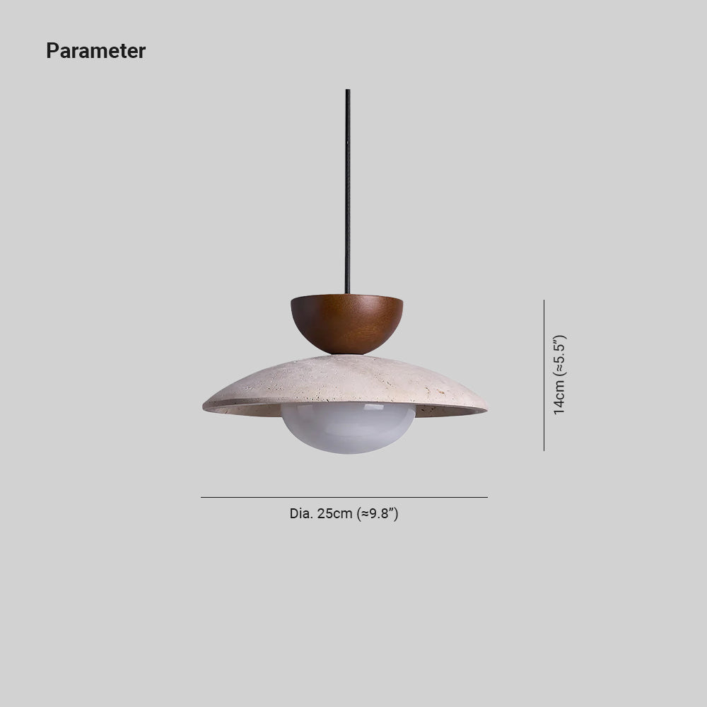 Ozawa Pendant Light dimensions: 25cm diameter, 14cm height