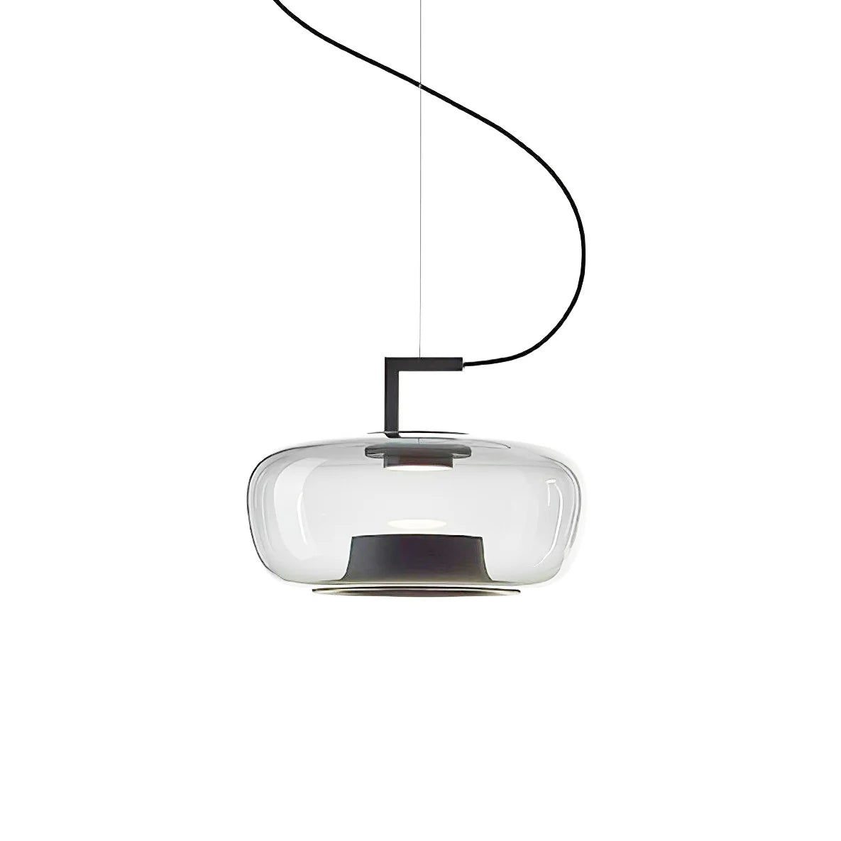 Hailie Modern Round Glass Pendant Light Dining Room Bedroom