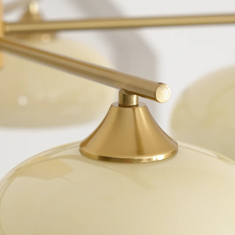 Valentina Moderne Métal Verre Elliptique Lustres Abat Jour Salon Salle À Manger