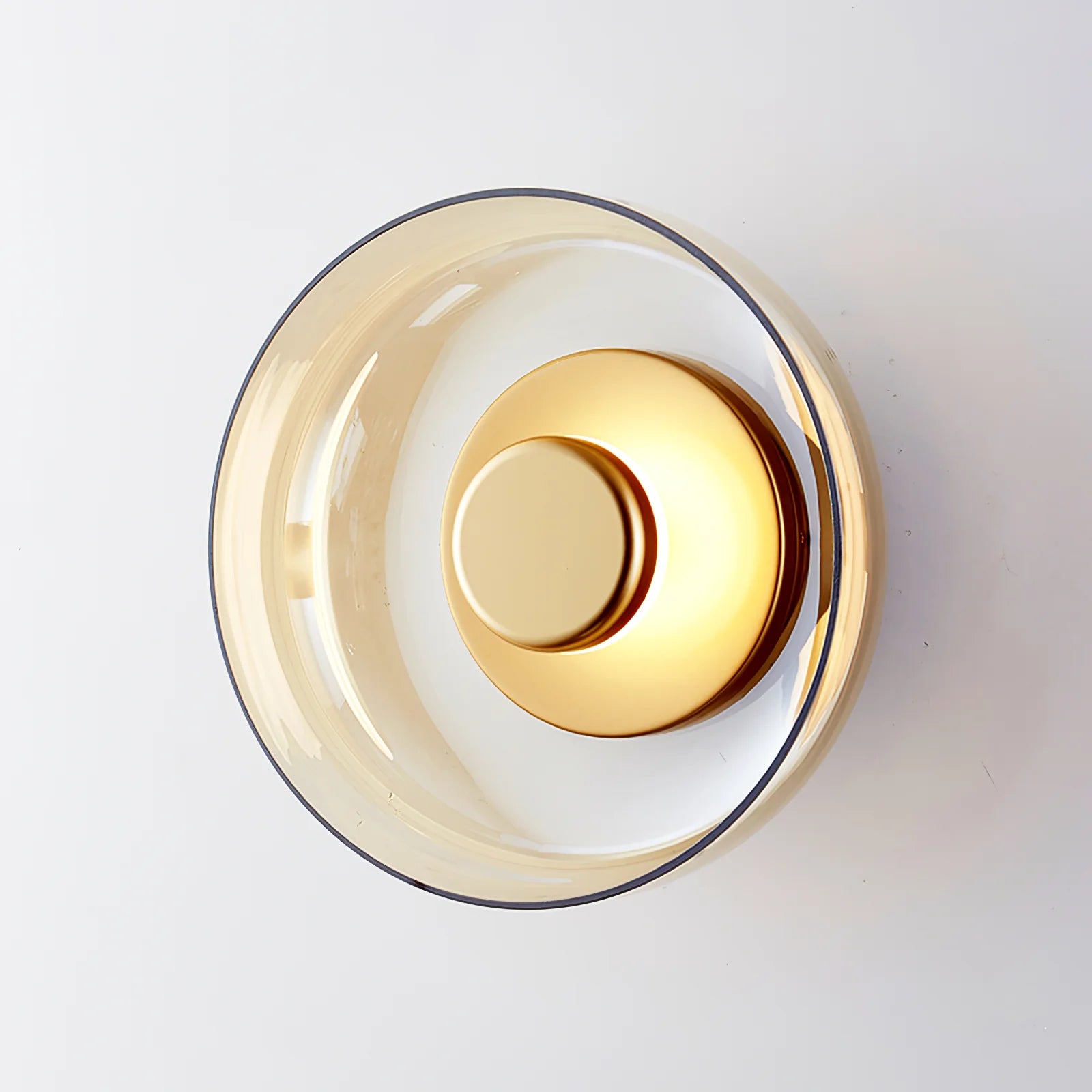 Hailie Modern Round Bowl Glass Wall Light Shades Bedroom Hallway