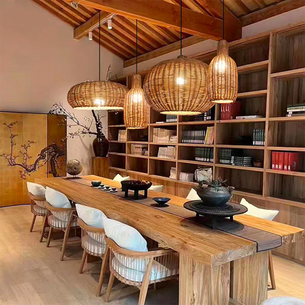 Muto Nordique Japoais Suspension Rotin Chambre à Manger Salle à Manger