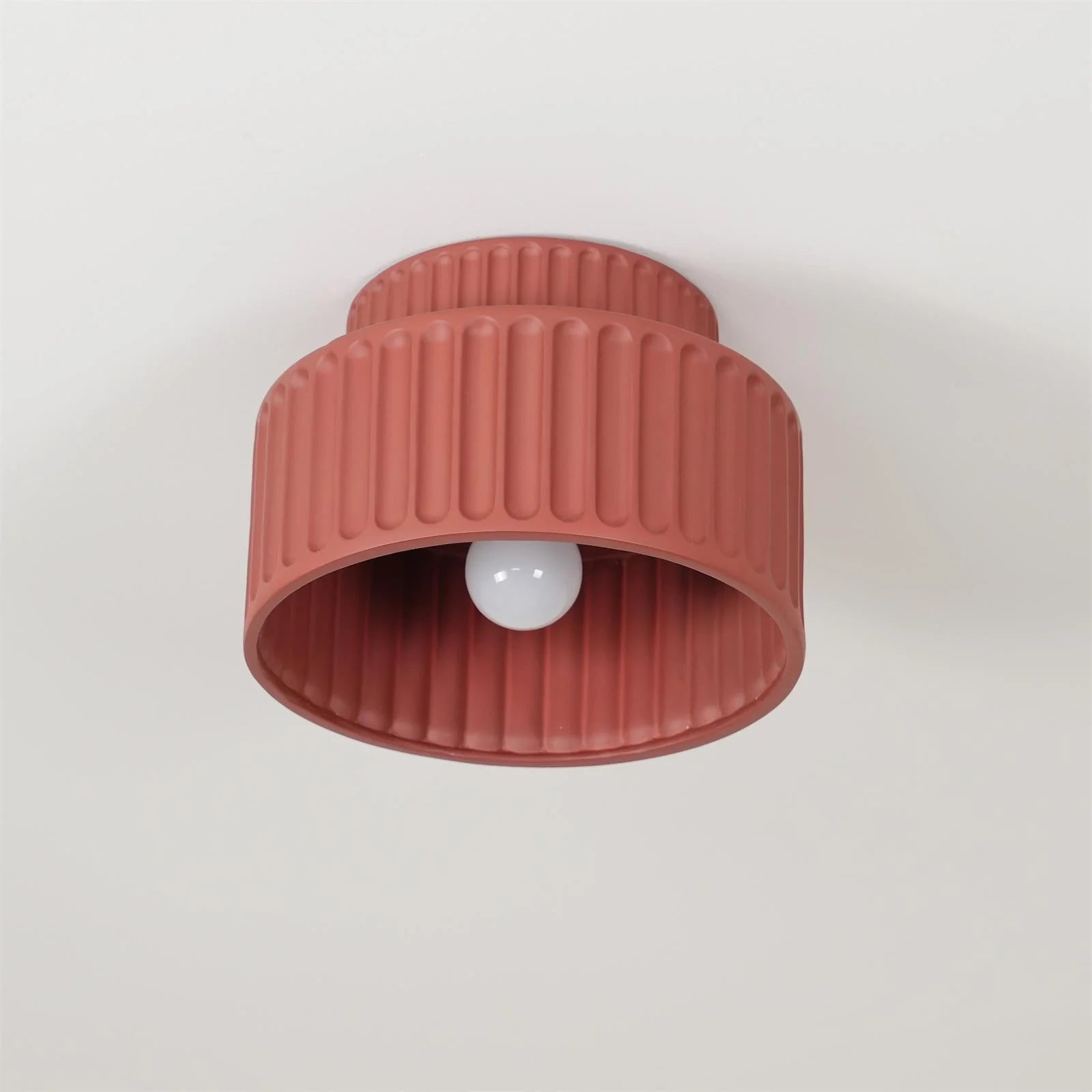 Hailie Modern Beige White Orange Green Ceiling Lamp Bedroom Dining Room