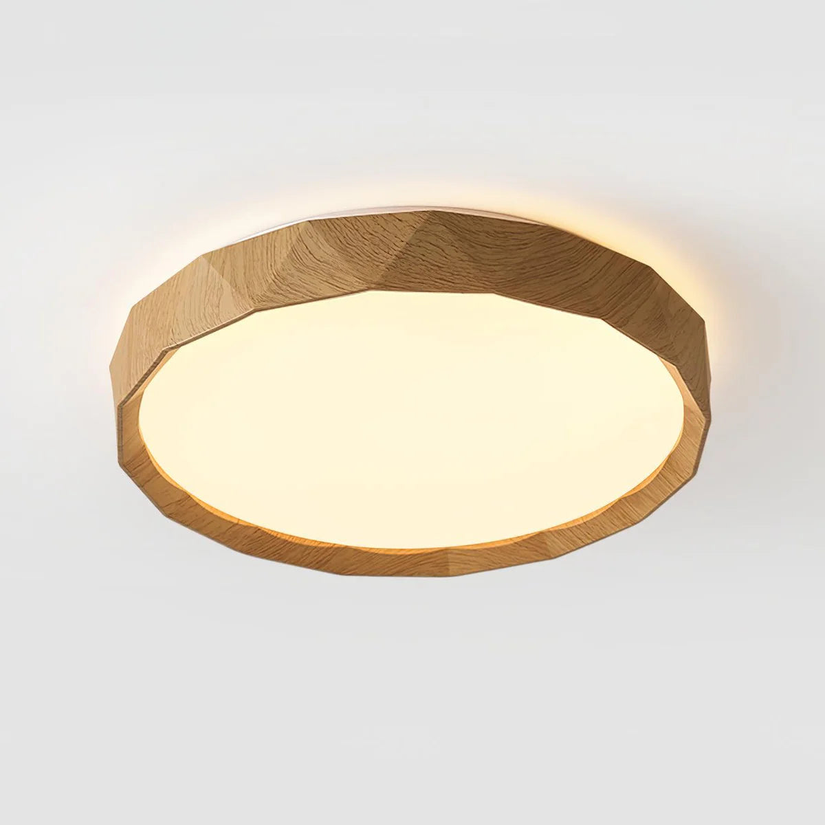 Ozawa Ceiling Lamp: Wood Grain LED Lighting