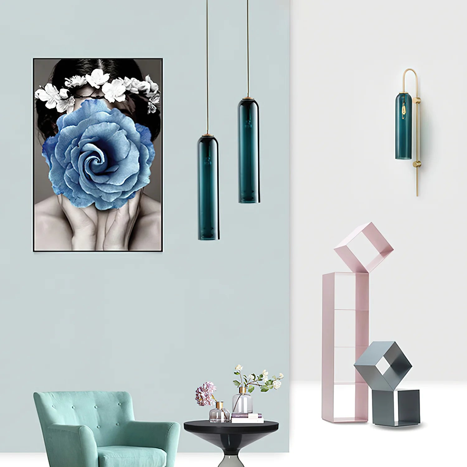 Hailie Minimalisme Métal Verre Suspensions Chambre à Coucher Salon