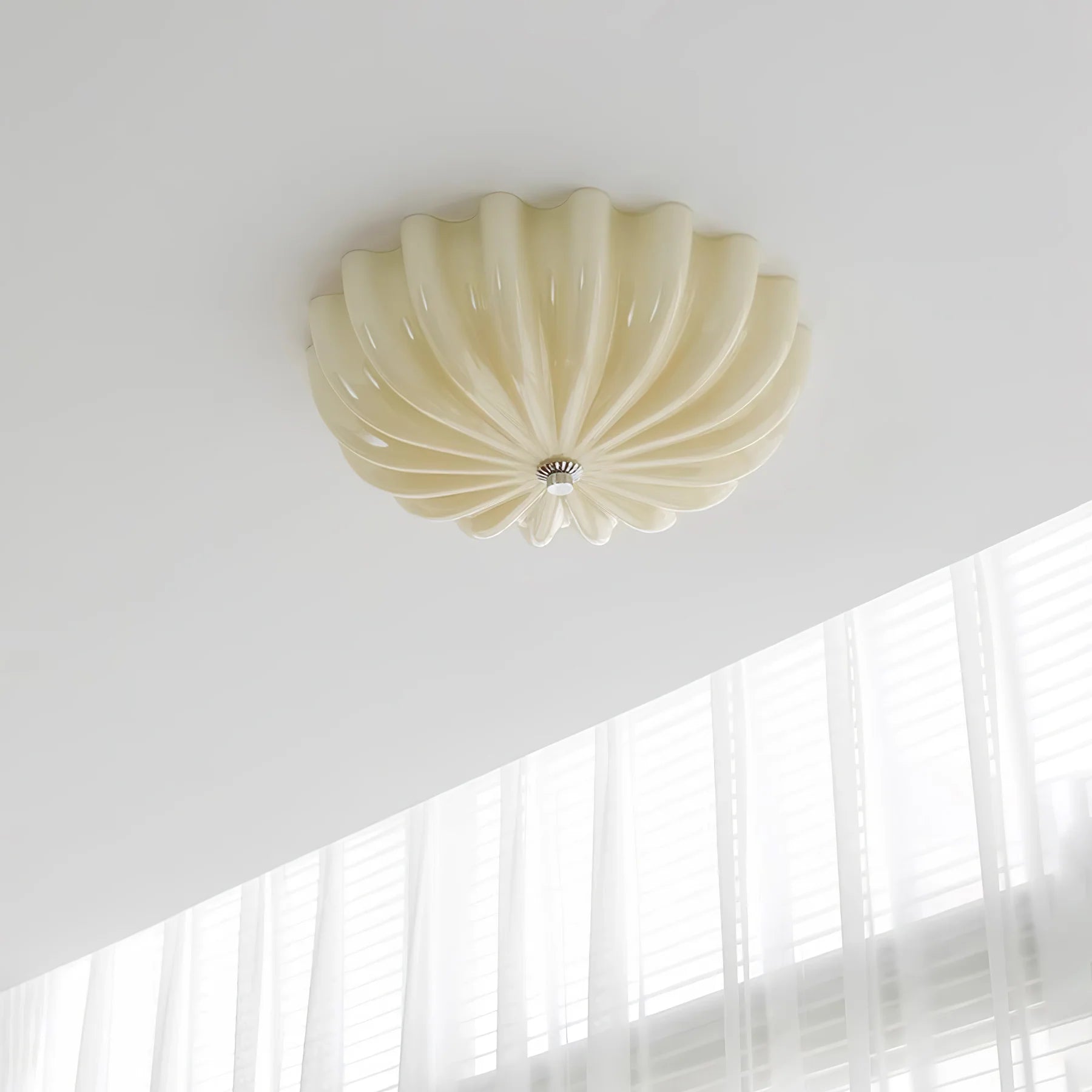 Quinn Modern Round Glass Ceiling Light Shades Bedroom Living Room