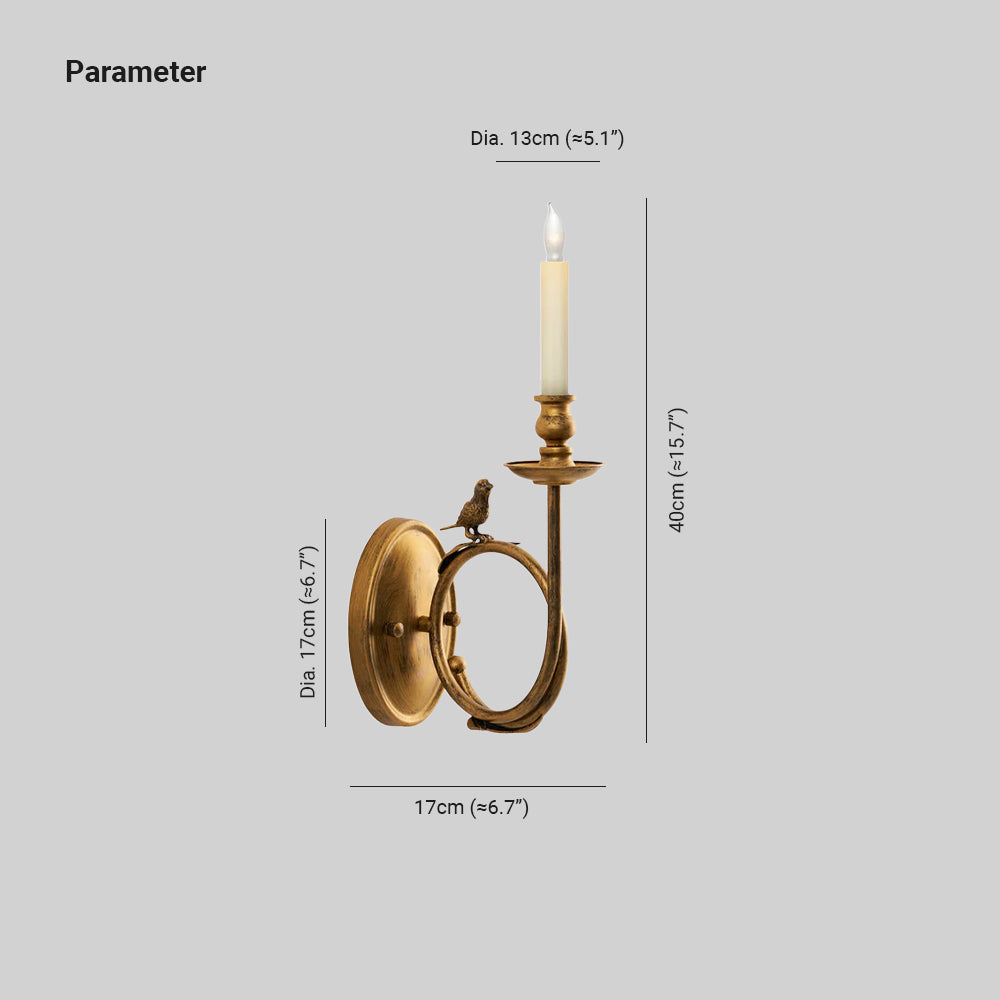 Alessio Vintage Palace Candle Wall Light Fixture Bedroom Hallway
