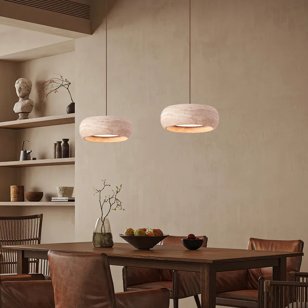 Ozawa Modern Round Cement Pendant Light Shades Bedroom Dining Room