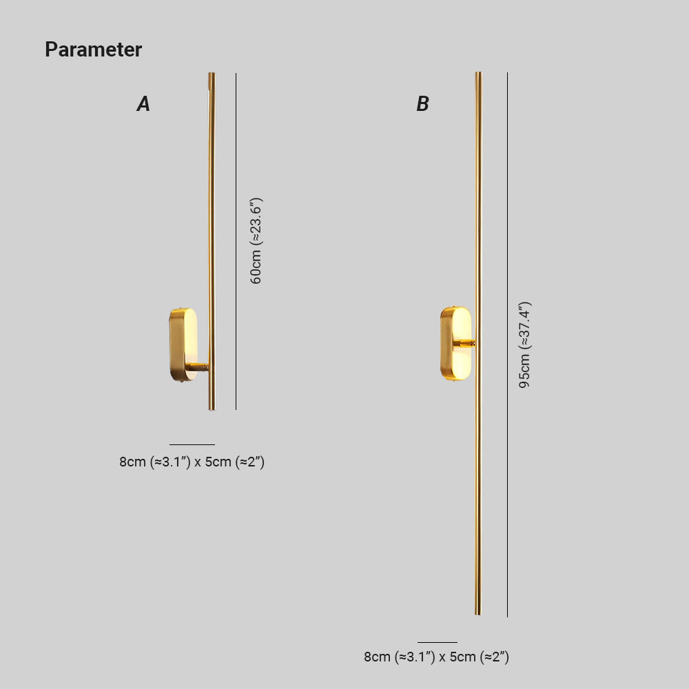 Edge Minimalisme Métal Acrylique Applique Murale Chambre à Coucher Salon