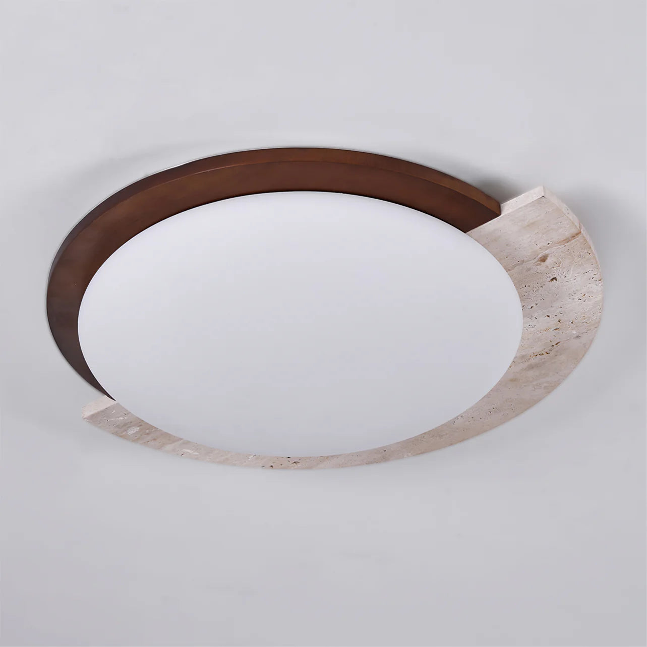 Zaid Vintage Rond Acrylique Bois Plafonnier Chambre à Coucher Salon