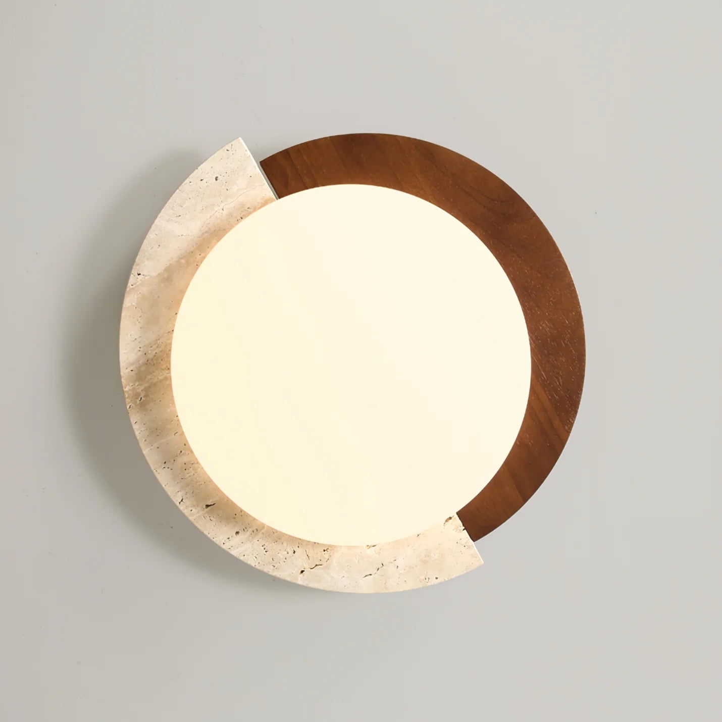 Ozawa Vintage Round Acrylic Wood Ceiling Lamp Bedroom Living Room