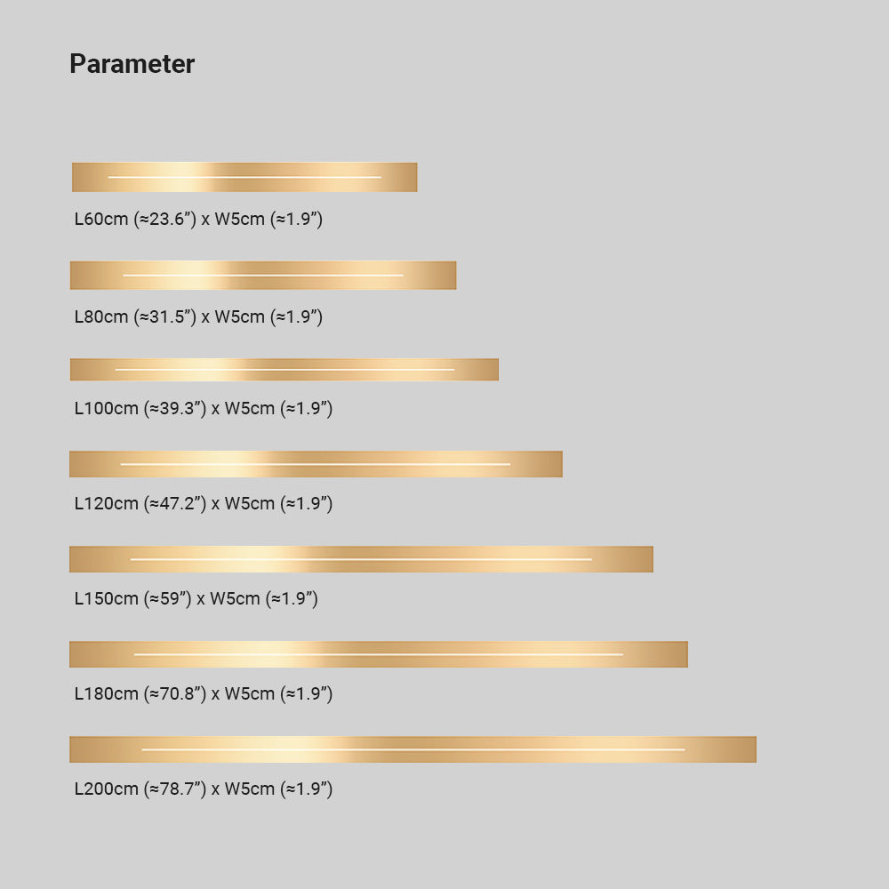 Edge Applique Murale Linéaire Simple Métal/Acrylique Noir/Or Salon