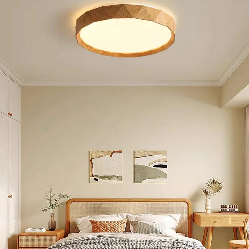 Ozawa Minimalism Walnut Wood Ceiling Lamp Bedroom Dining Room