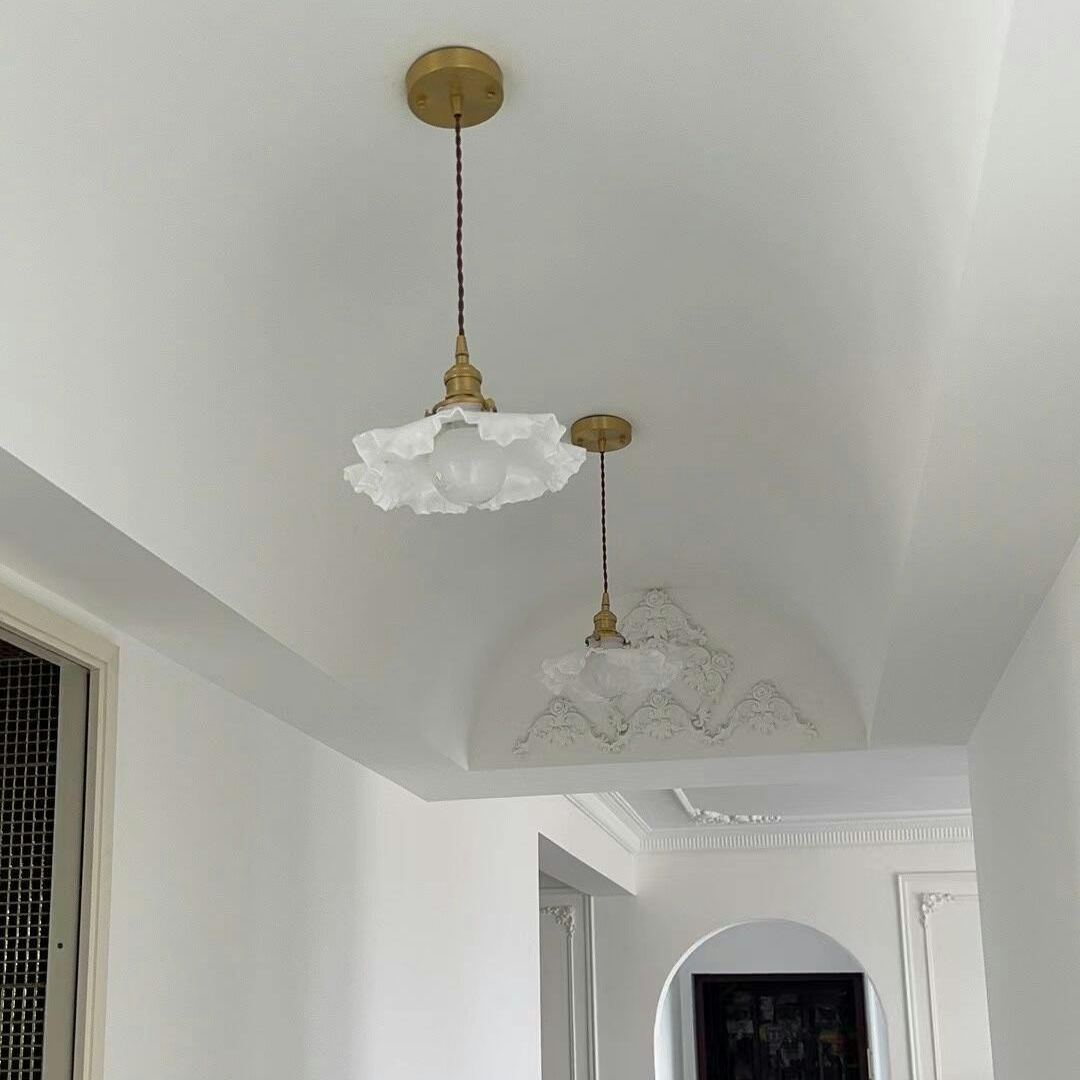 Carins Vintage Flower Glass Pendant Light Shades Bedroom Dining Room