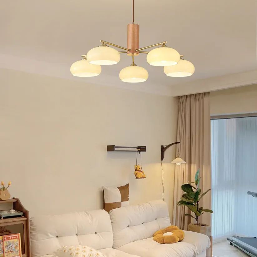 Valentina Moderne Métal Verre Elliptique Lustres Abat Jour Salon Salle À Manger