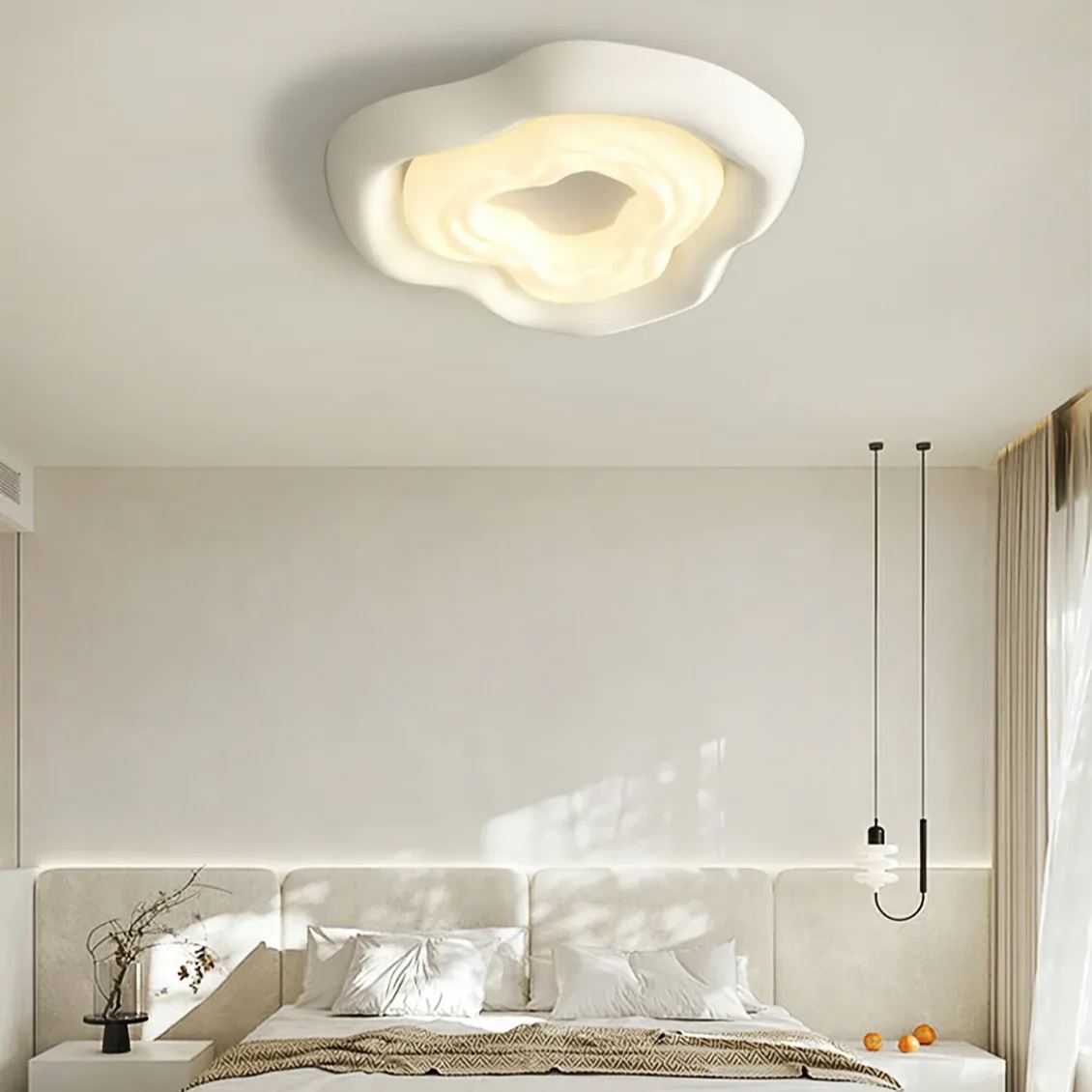 Quinn Insolite Blanc Couleur Crème Roses Plafonnier Salle à Manger