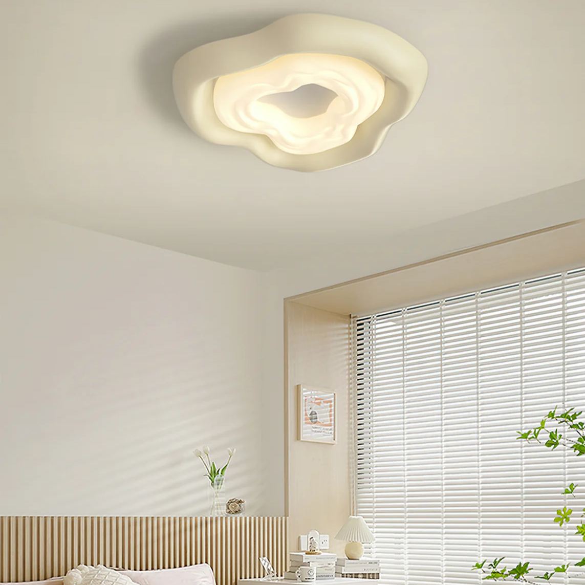 Quinn Ambiant Blanc Couleur Crème Roses Plafonnier Salle à Manger