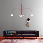 Avi Suspension Multi Simple, Métal/Verre, Noir/Rouge/Or, Chambre à Coucher/Salon