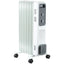 Oil Filled Radiator – 7 Fins, White | Portable & Safe Heating