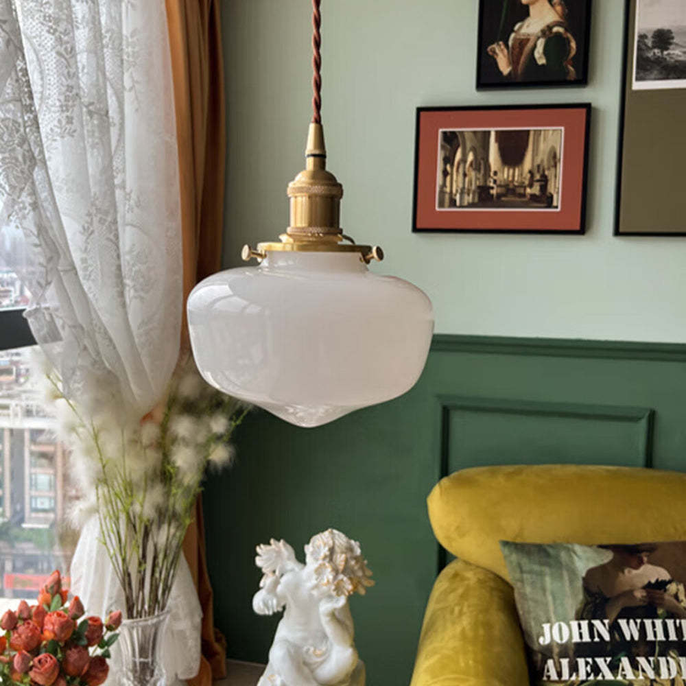 Pendant Light Brass Glass - STASIS | Elegant Glow