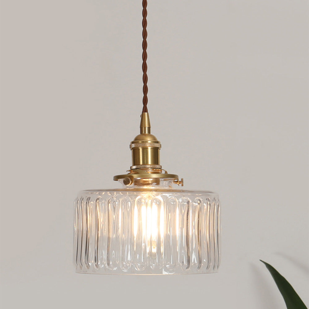 Pendant Light Green Glass - SAIPHX | Vintage Elegance