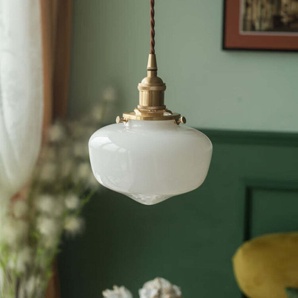 Pendant Light Brass Glass - STASIS | Elegant Glow