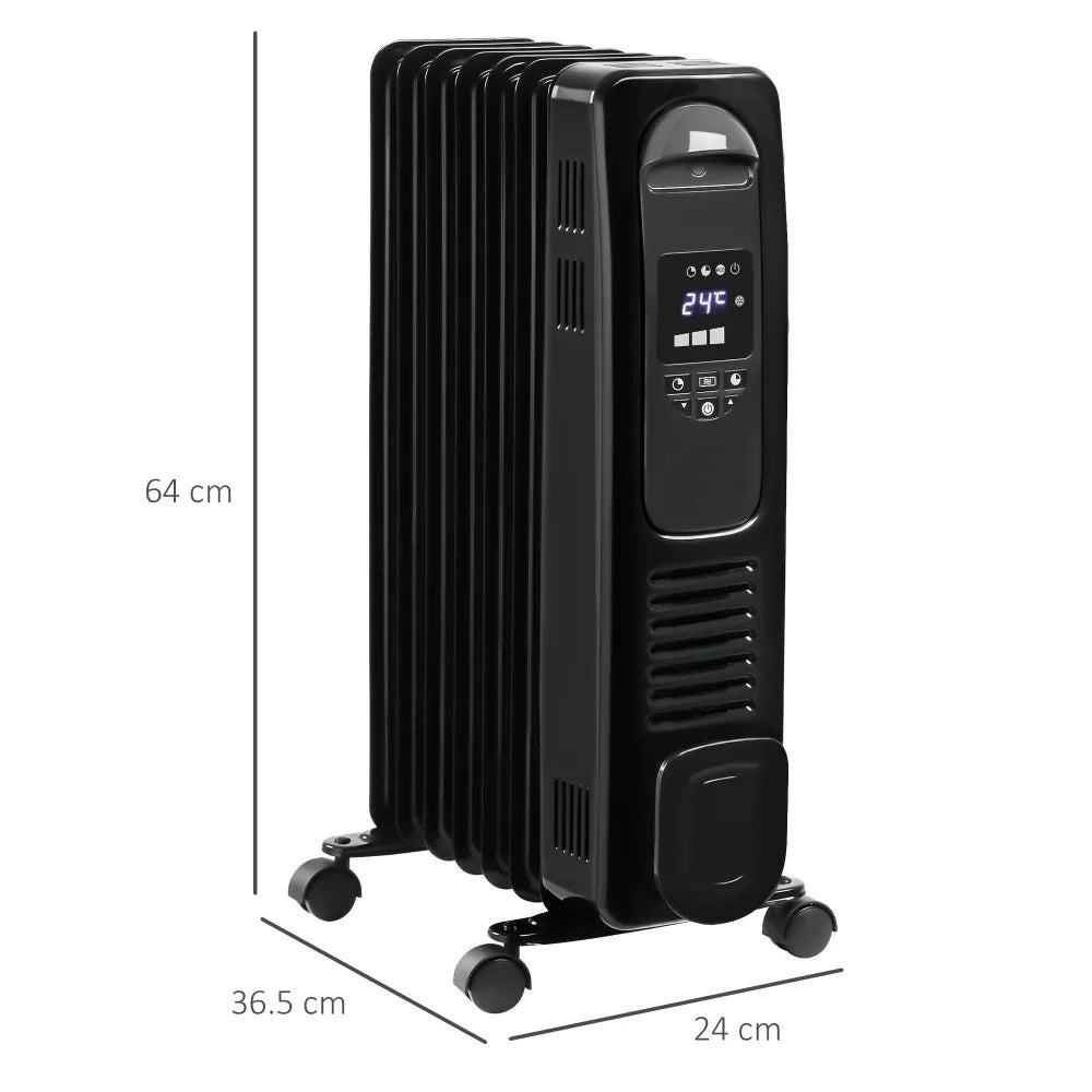 Oil Filled Radiator – 7 Fins, Black | Efficient, Safe Heating - Image 5