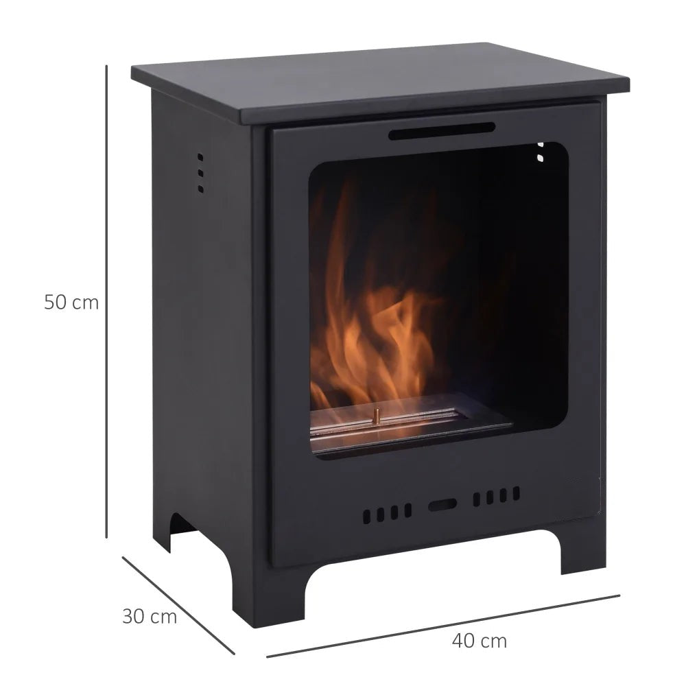 Ethanol Fireplace – Black Metal | 3 Hours Warmth - Image 5
