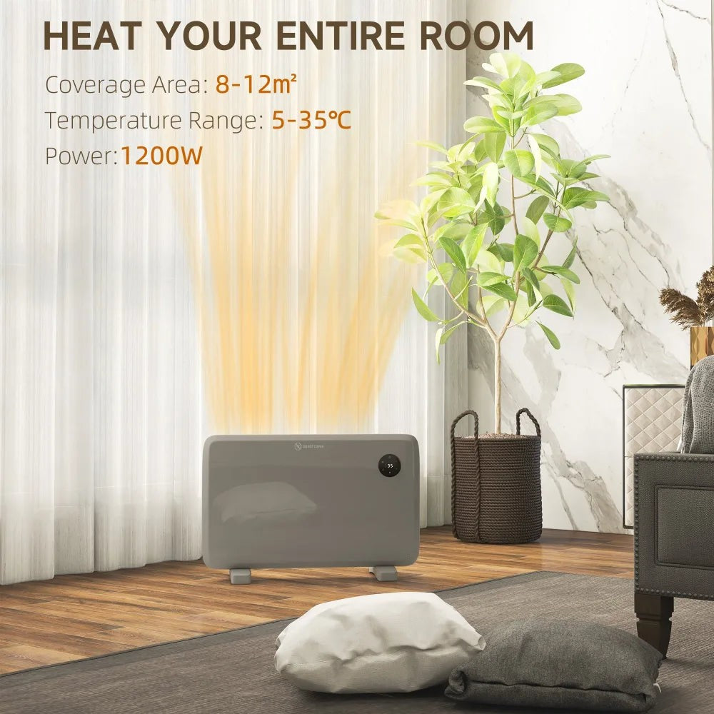 Electric Heater – 1200W Grey | Warm & Quiet Comfort - Image 5