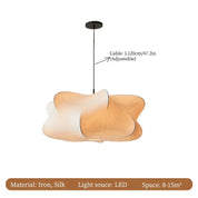 Pendant Light Silk & Iron - RONDEL | Serene Lighting