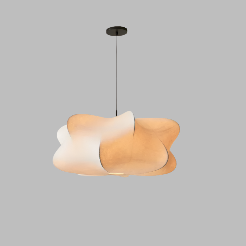 Pendant Light Silk & Iron - RONDEL | Serene Lighting