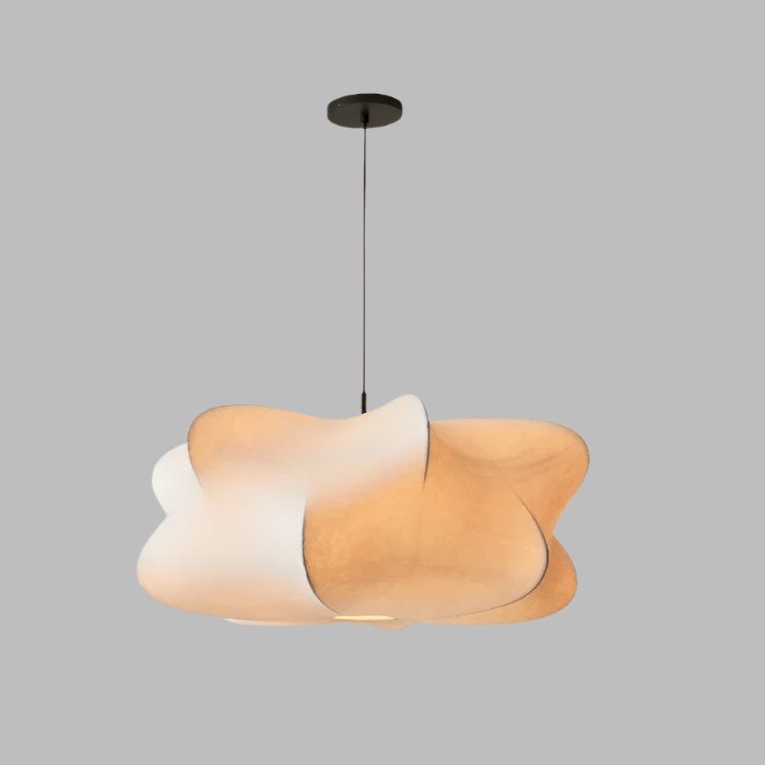 Pendant Light Silk & Iron - RONDEL | Serene Lighting