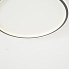 Quinn Plafonnier Rond Moderne, Métal/Silicone, Blanc/Noir, Salon