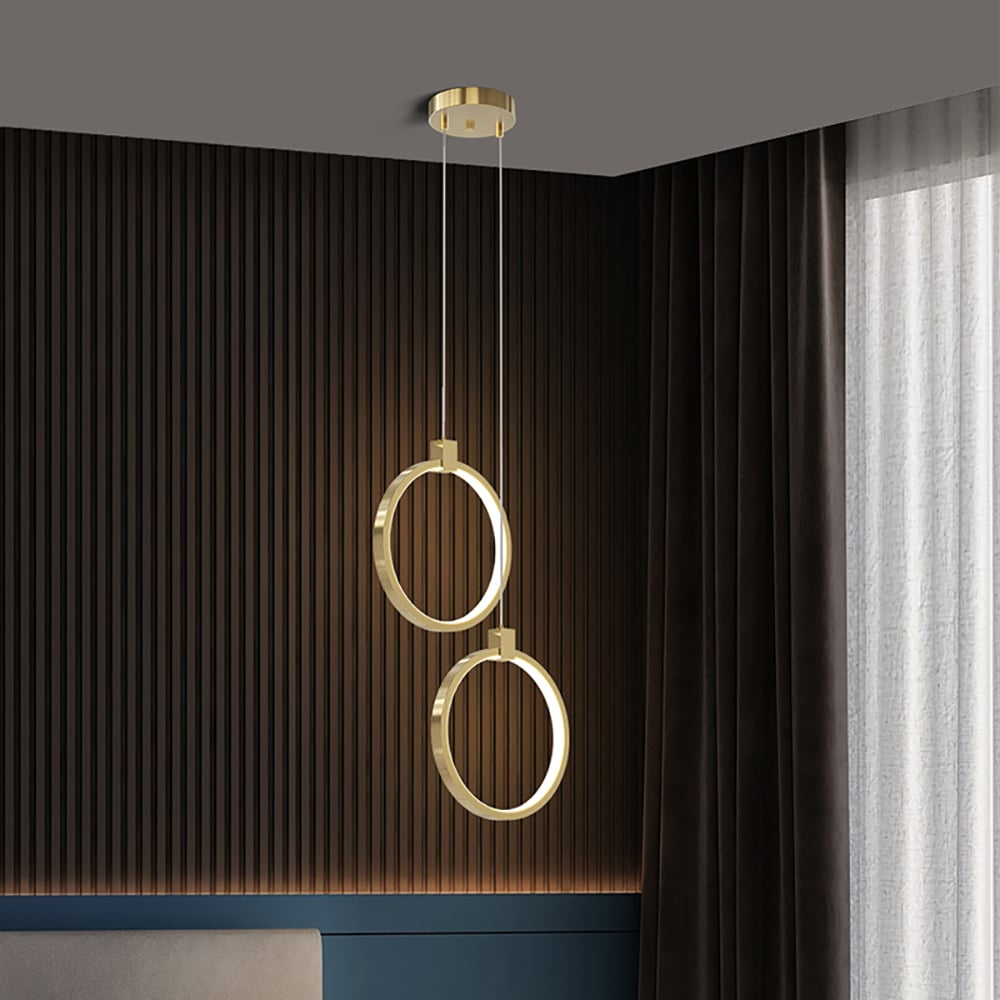 Pendant Light Gold Brass LED - IOVEXA | Luxe Lighting