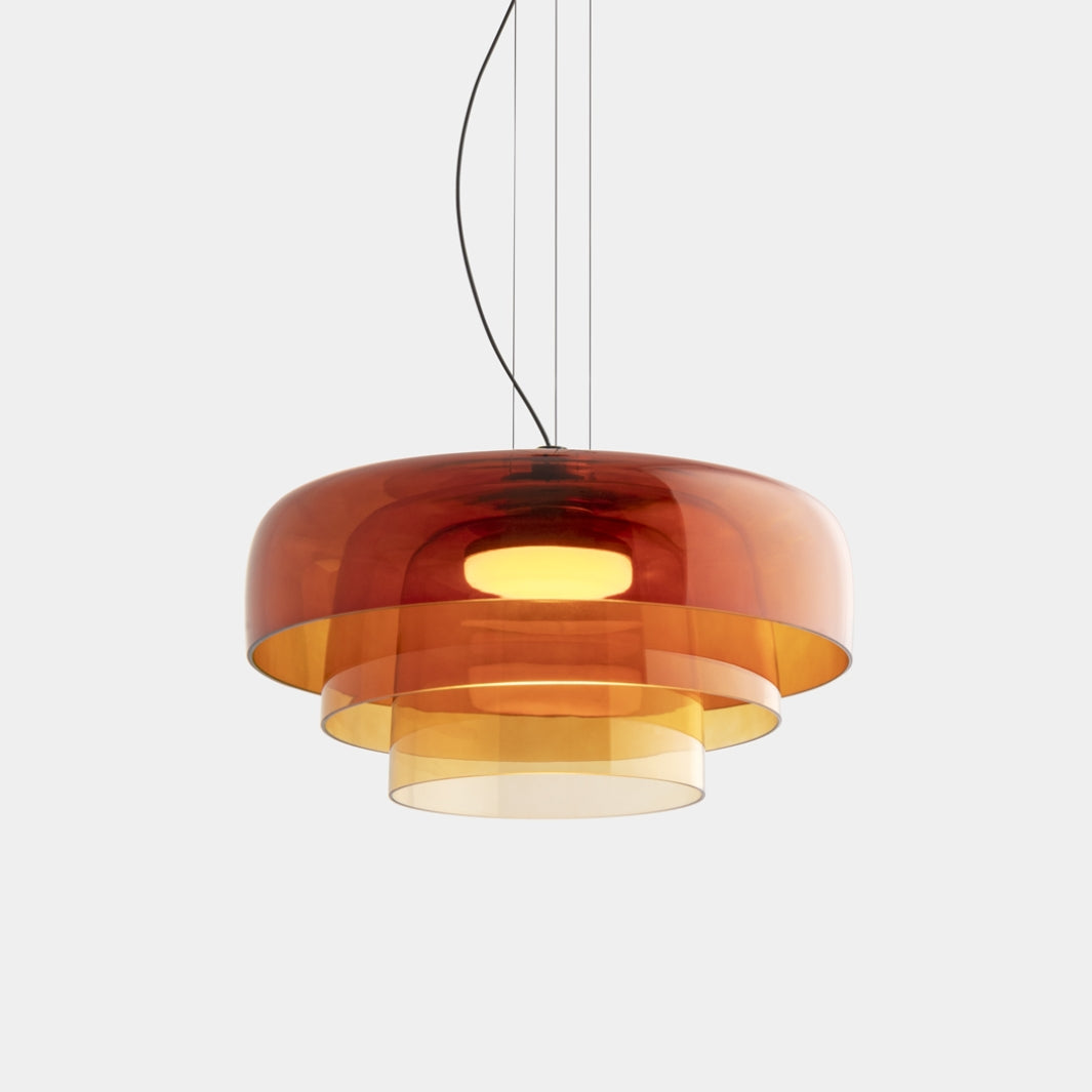 Pendant Light Glass Grey - TELUMX | Warm Ambiance