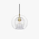 Hailie Suspension Bulle Nordique Métal/Verre Transparent/Doré Salon/Chambre