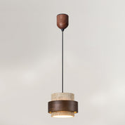 Pendant Light Travertine Wood - KRYNNX | Serene Ambiance