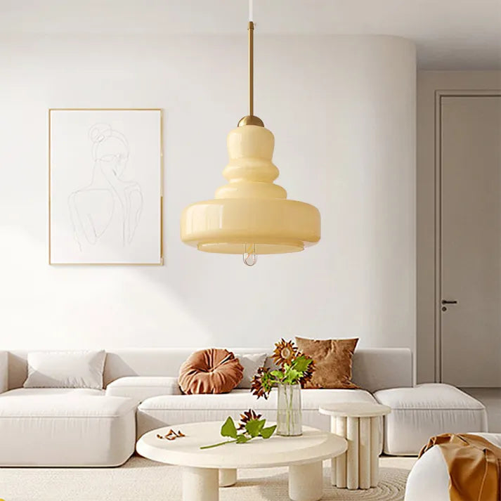 Pendant Light Glass Iron Bauhaus - MIRAGE | Elegance
