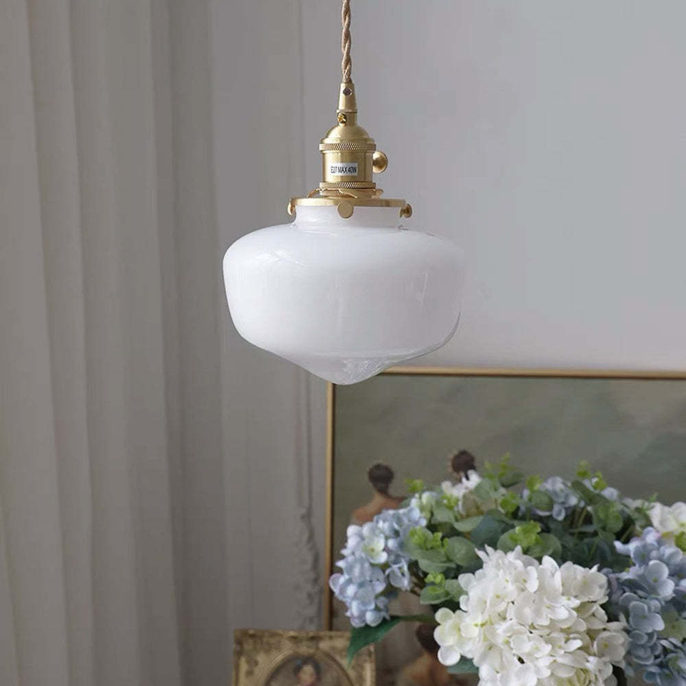 Pendant Light Brass Glass - STASIS | Elegant Glow