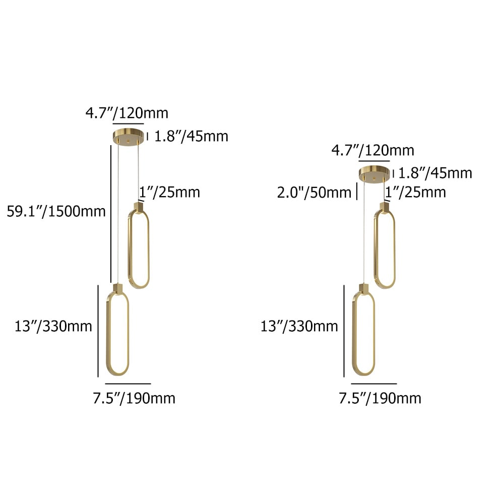 Pendant Light Gold Brass LED - IOVEXA | Luxe Lighting