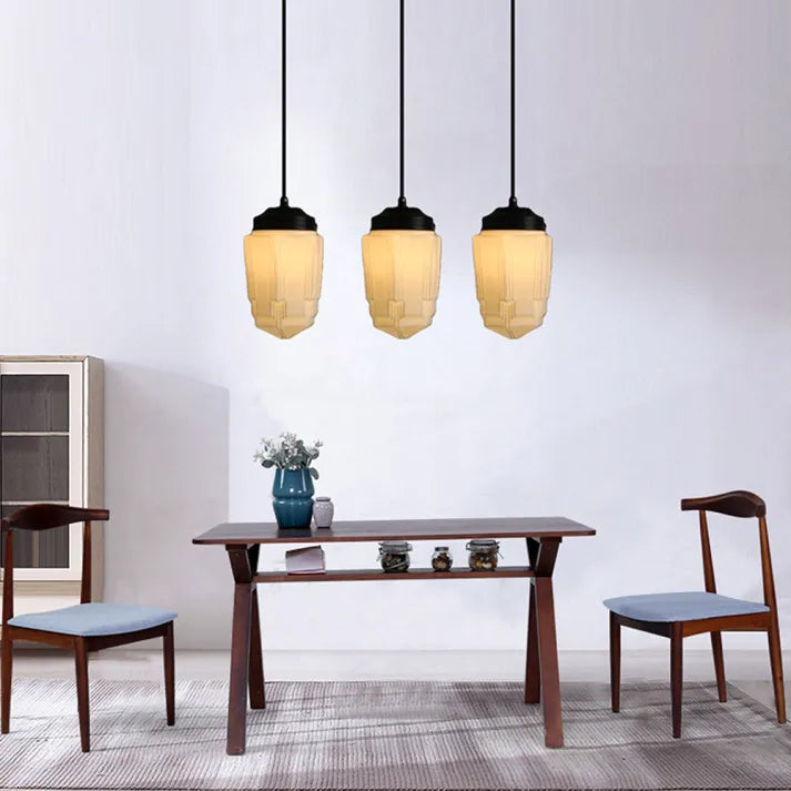 Pendant Light Geometric Glass - RYTHMIX | Vintage Charm